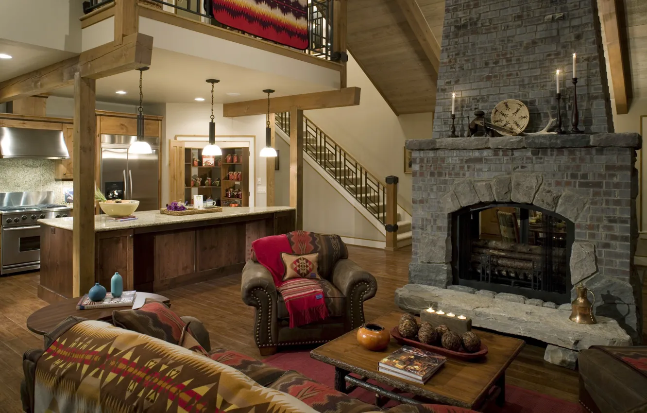 Photo wallpaper design, style, interior, living space, ranch