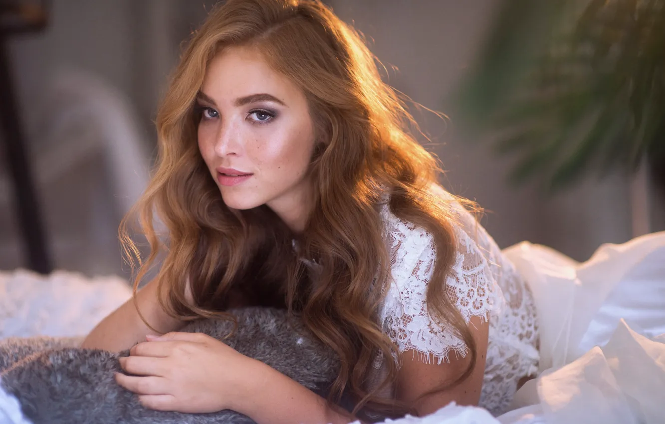 Photo wallpaper girl, face, hair, red, redhead, Natalia Magicka, Anastasia Novgorodtseva