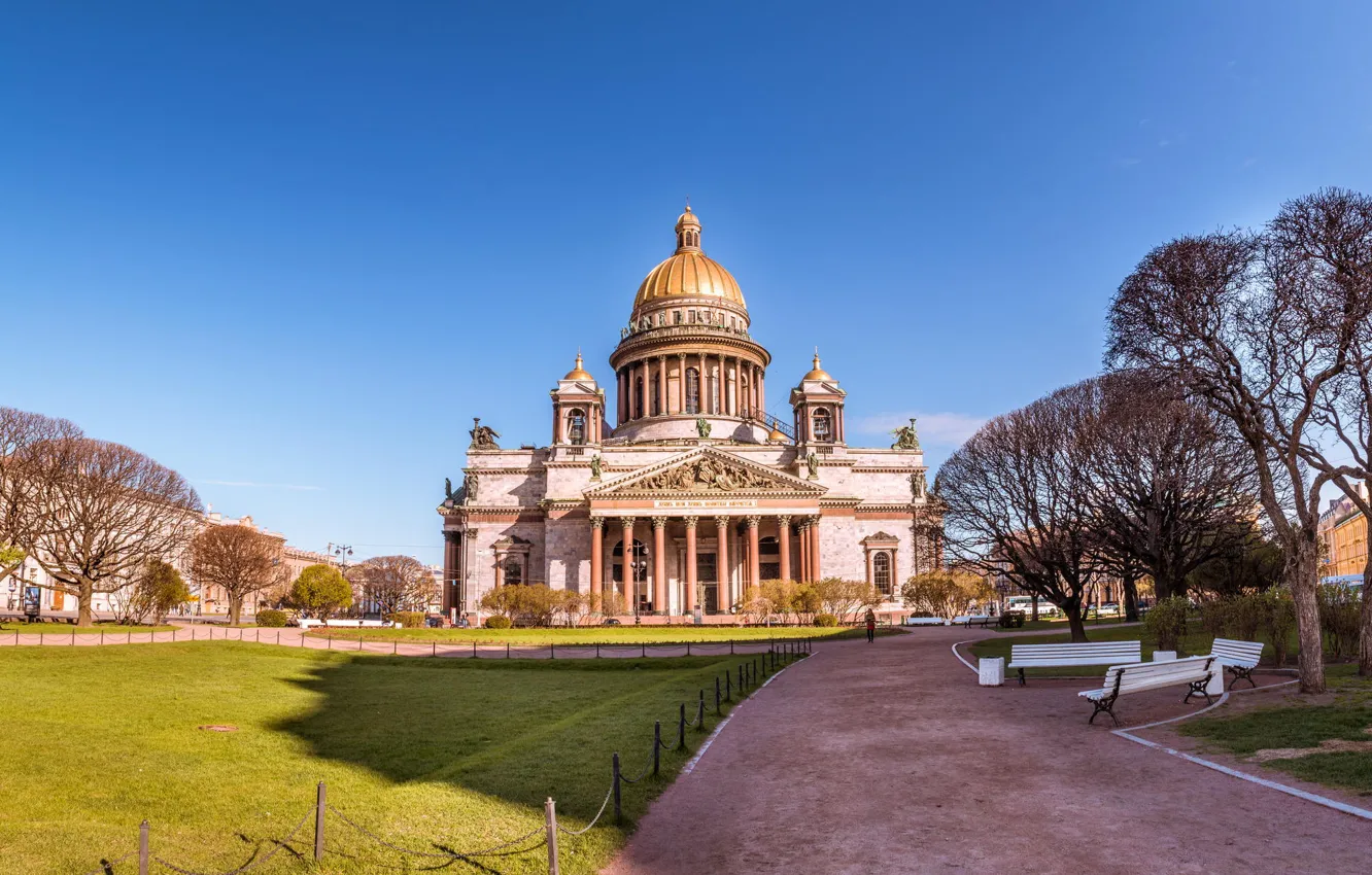 Photo wallpaper Peter, Cathedral, Saint Petersburg, St. Isaac's Cathedral, Russia, Russia, cathedral, SPb
