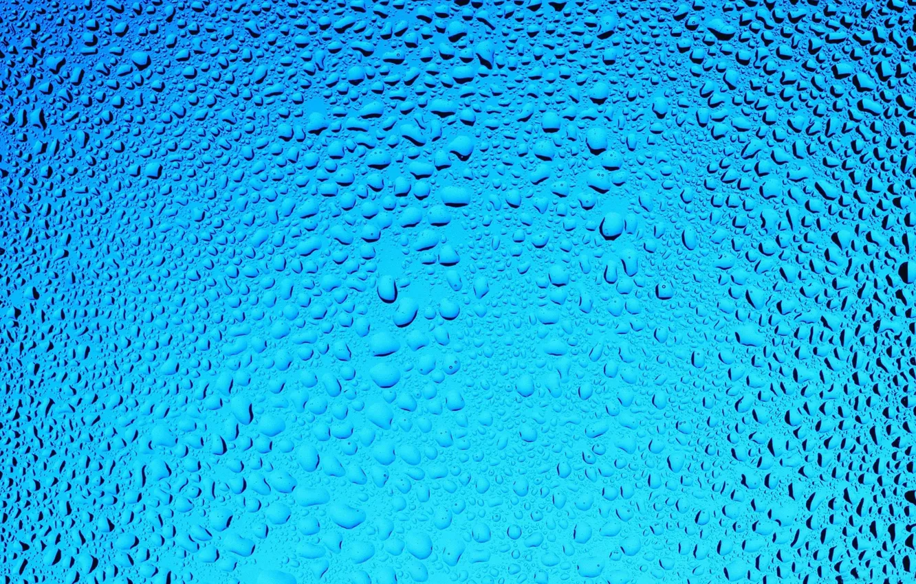 Photo wallpaper Blue, Water, Wallpaper, Drops