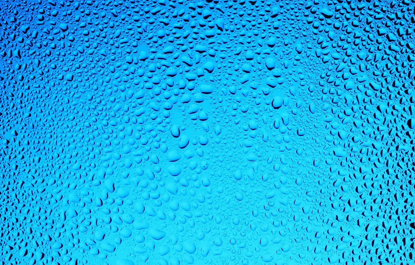 Photo wallpaper wallpaper, blue, water, drops