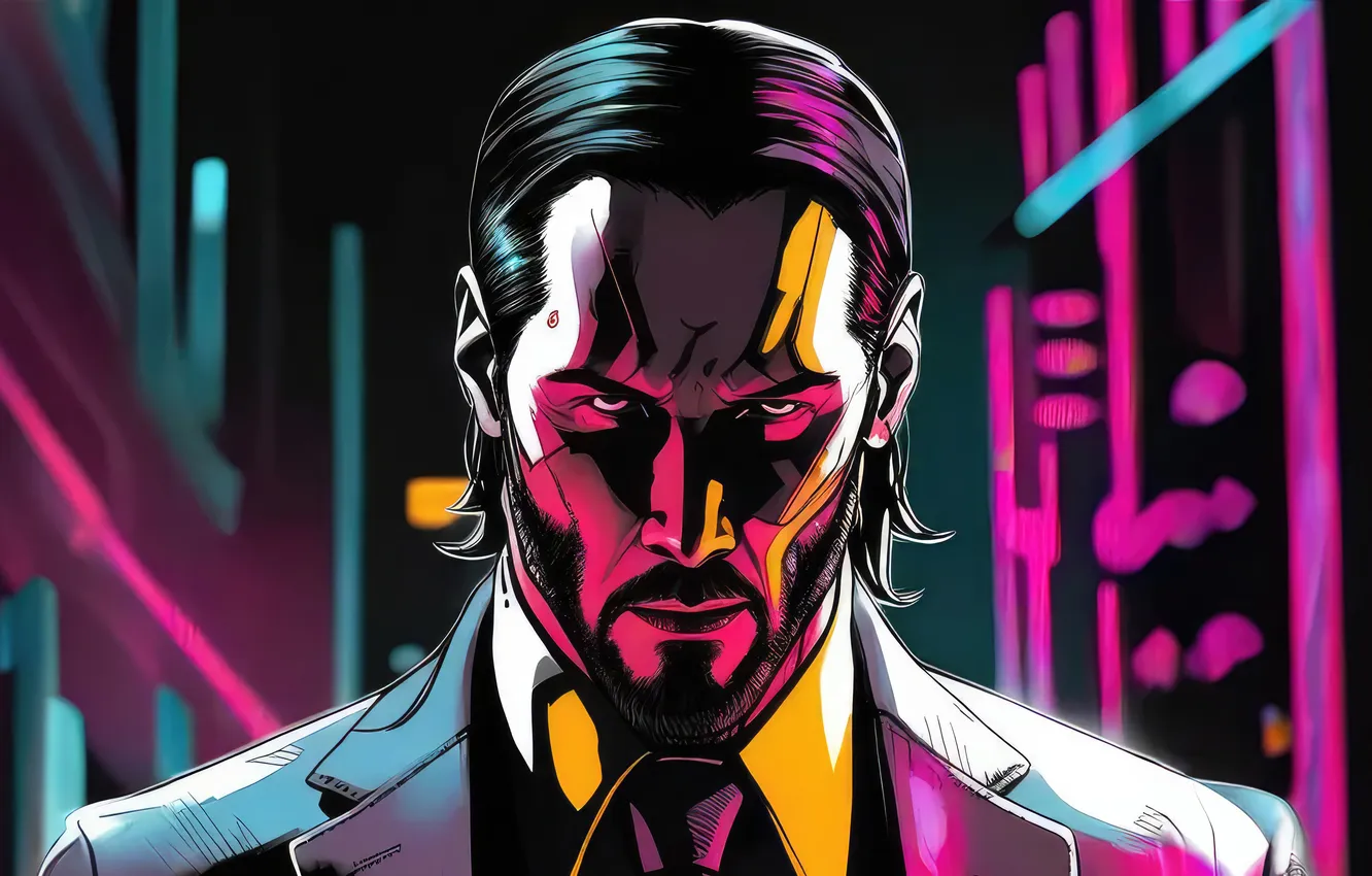 Photo wallpaper john, wick, abstracts