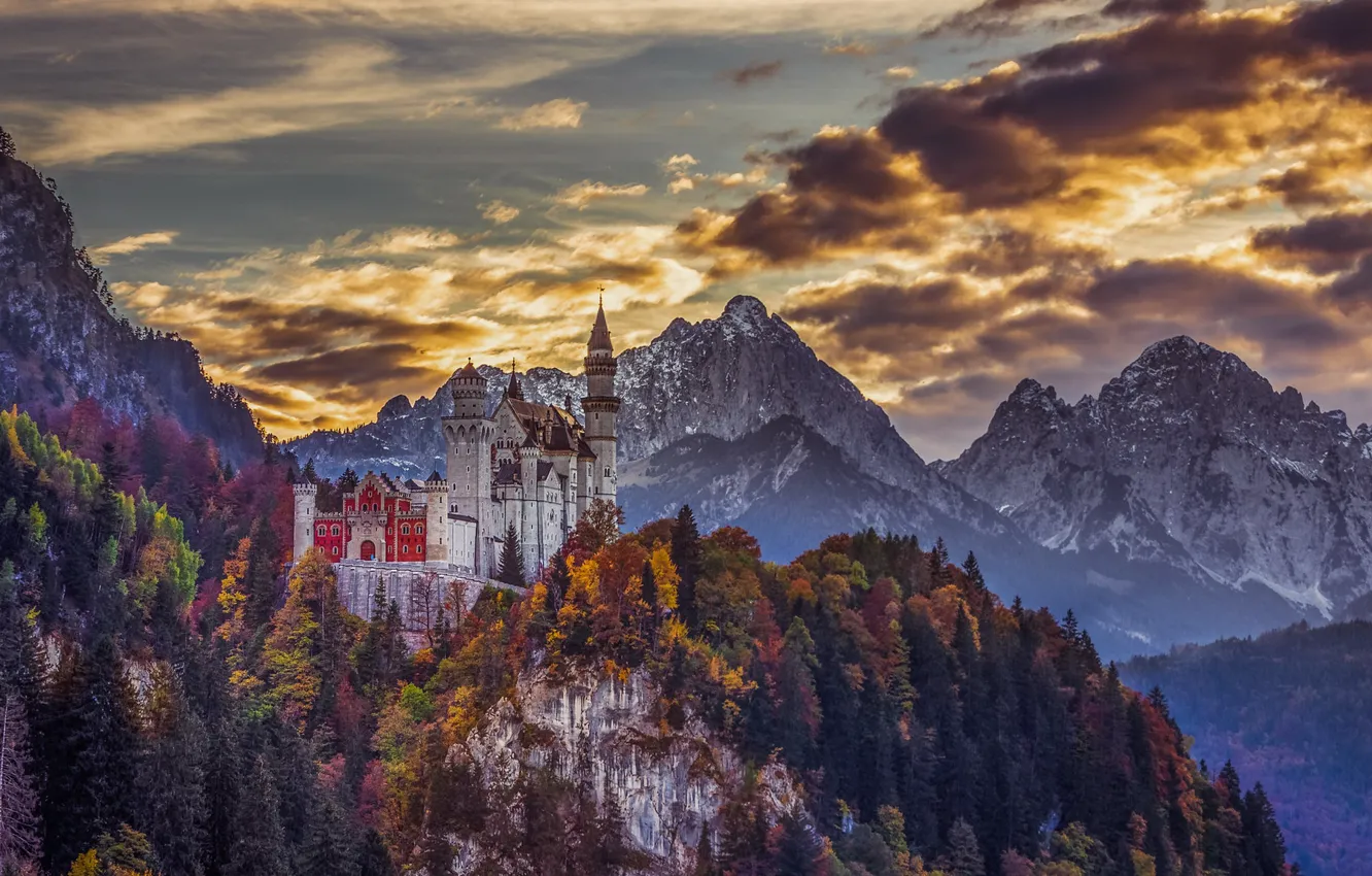 Photo wallpaper Neuschwanstein, Germany, castle