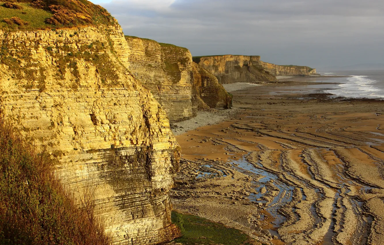 Photo wallpaper nature, rocks, shore