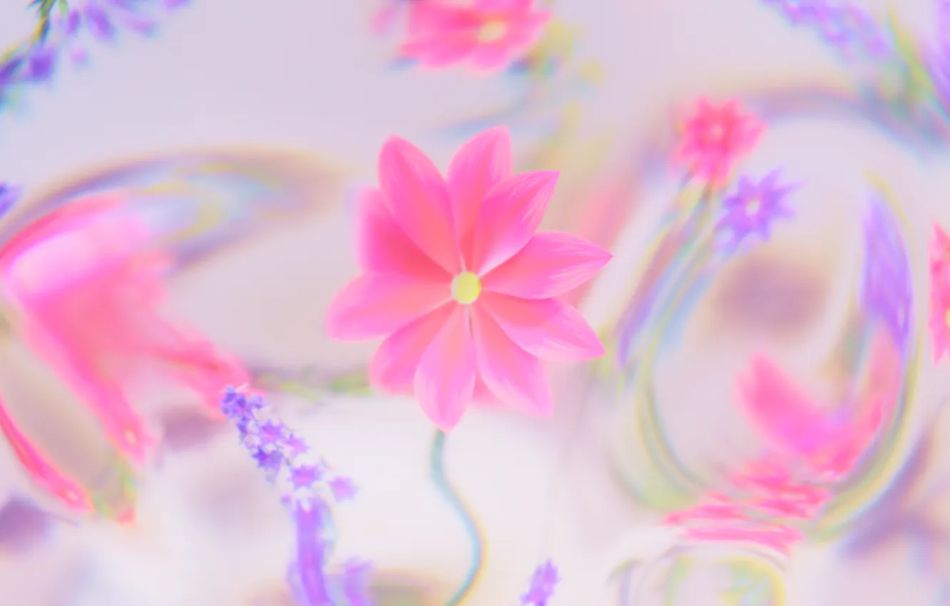 Photo wallpaper abstract, flower, floral, abstract, dreamy, dreamy