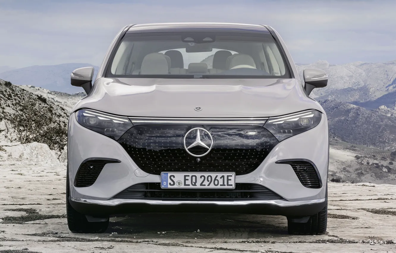 Photo wallpaper Mercedes-Benz, front view, SUV, EQS, Electric Art