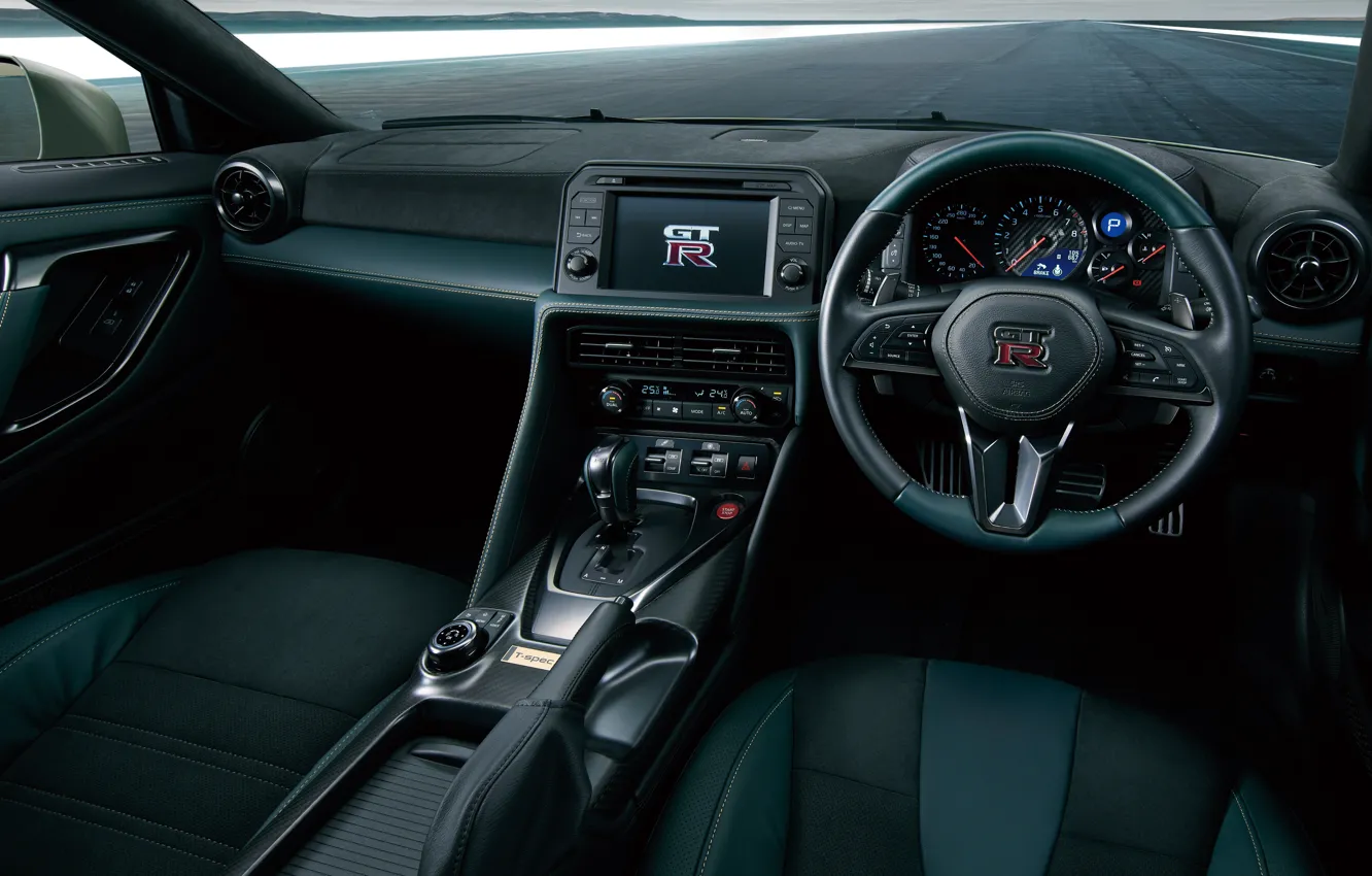 Photo wallpaper Nissan, GT-R, R35, dashboard, 2023, Nissan GT-R Premium Edition T-spec