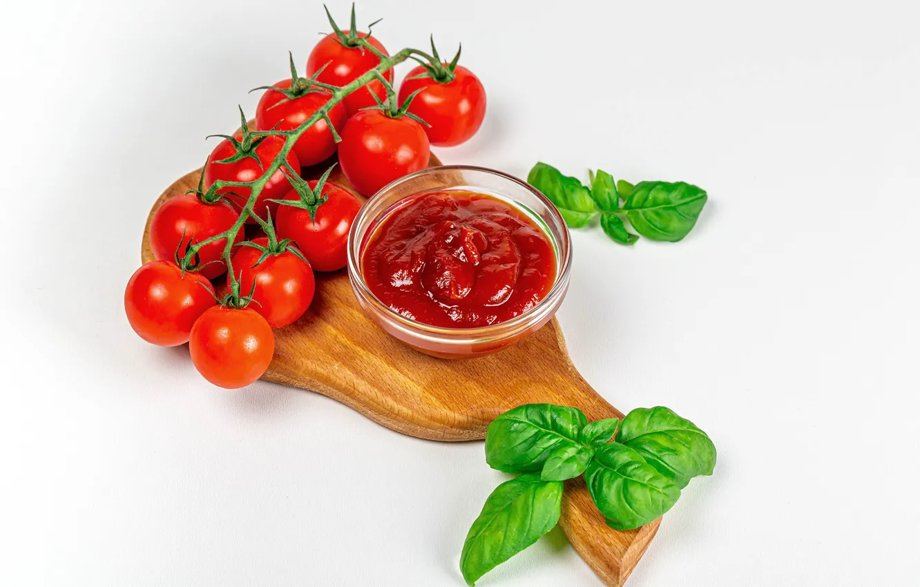 Photo wallpaper vegetables, tomatoes, ketchup