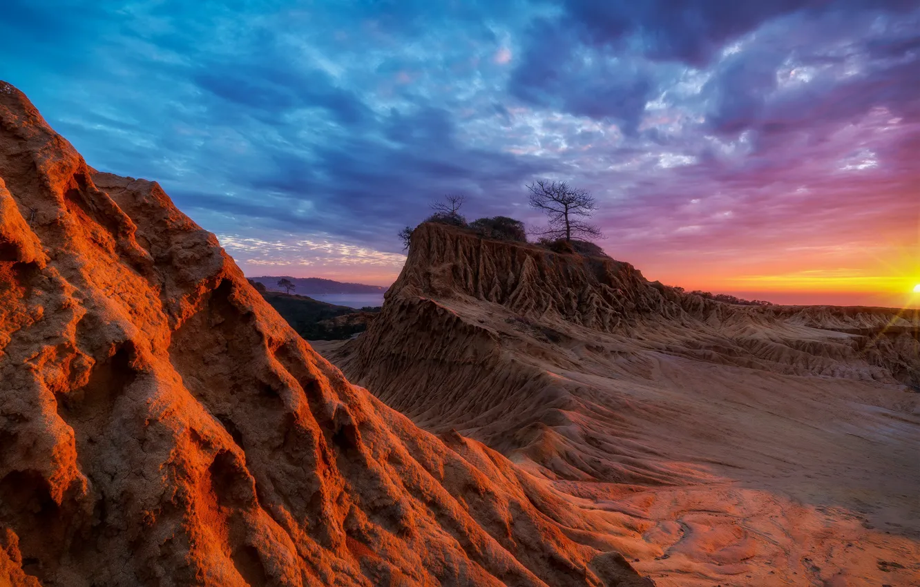 Photo wallpaper the sky, rocks, desert