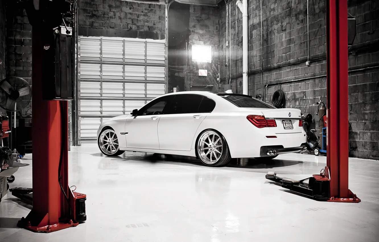 Photo wallpaper photo, garage, BMW, cars, cars, auto, 750Li, Wallpaper HD