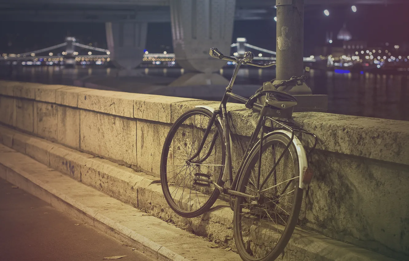 Photo wallpaper bike, stone, filters