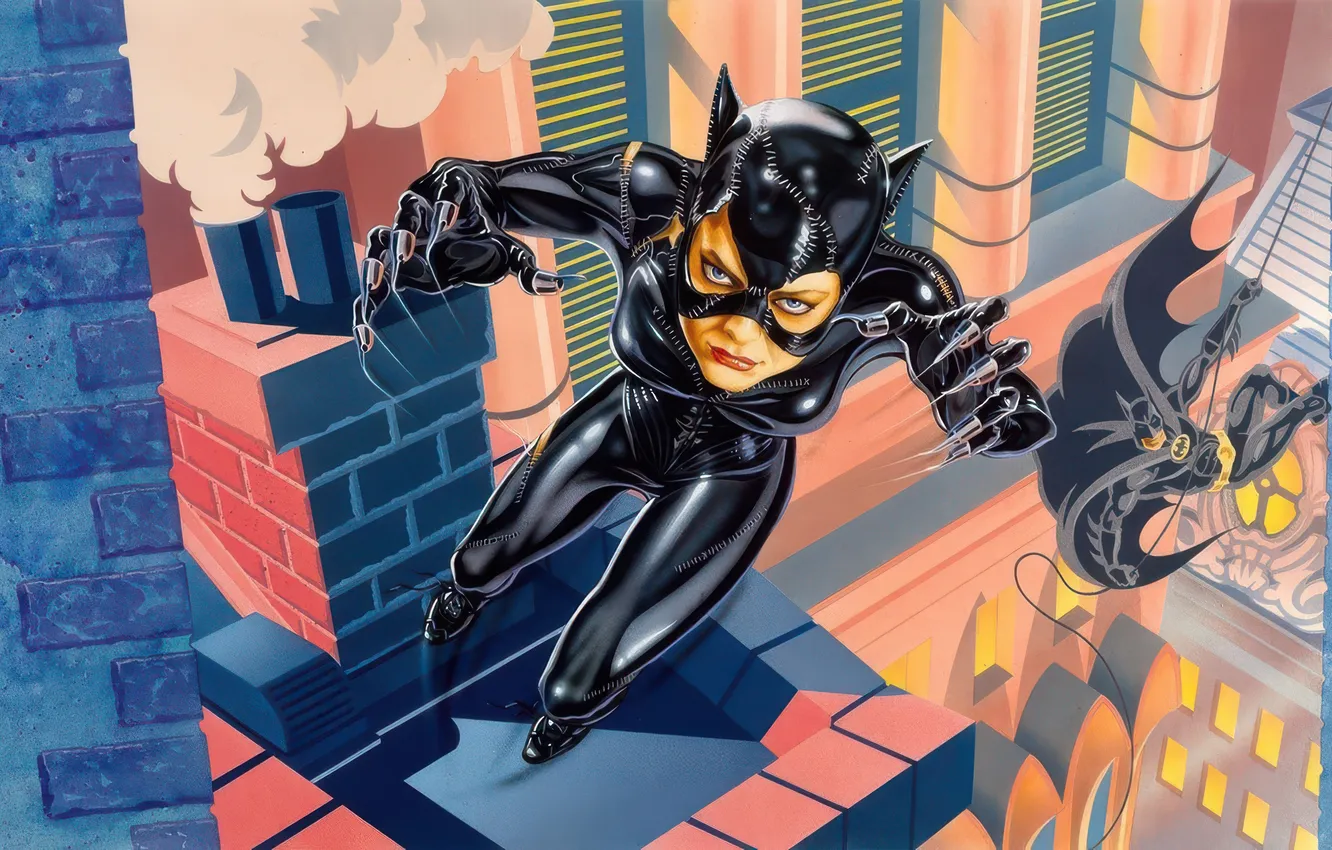Photo wallpaper cat, catwoman, cool, edition