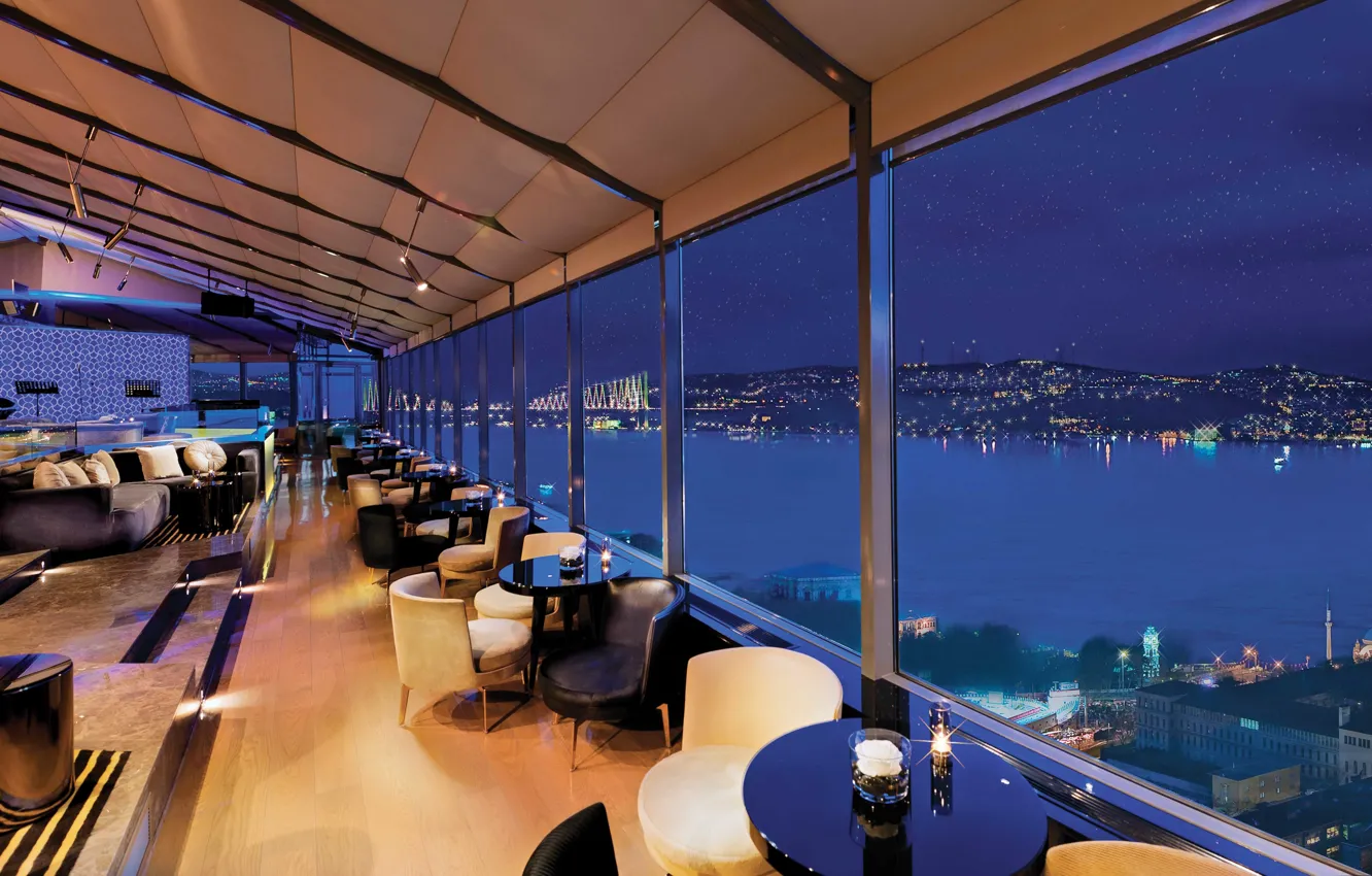 Photo wallpaper design, style, interior, glass, club, Metropolis, lounge zona