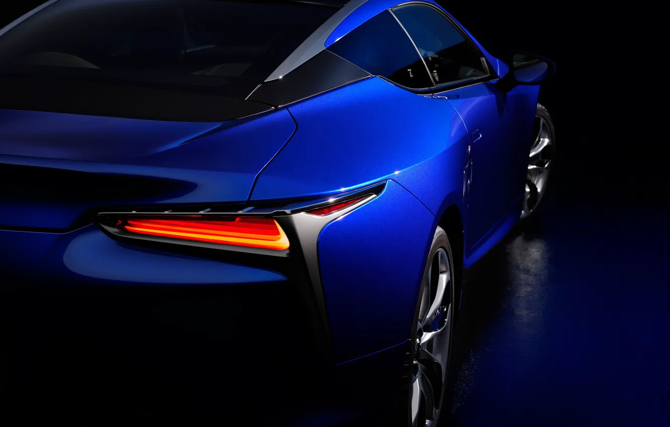 Lexus Structural Blue Process Wallpaper headlight, Lexus, rear view, 2018, LC 500, Structural Blue ...