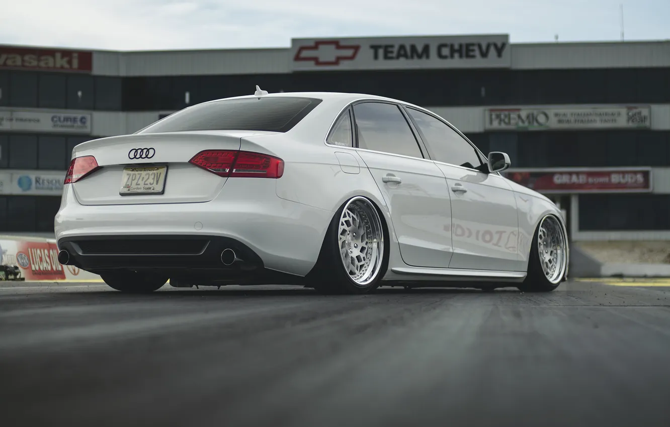 Photo wallpaper Audi, tuning, drives, track, Audi A4