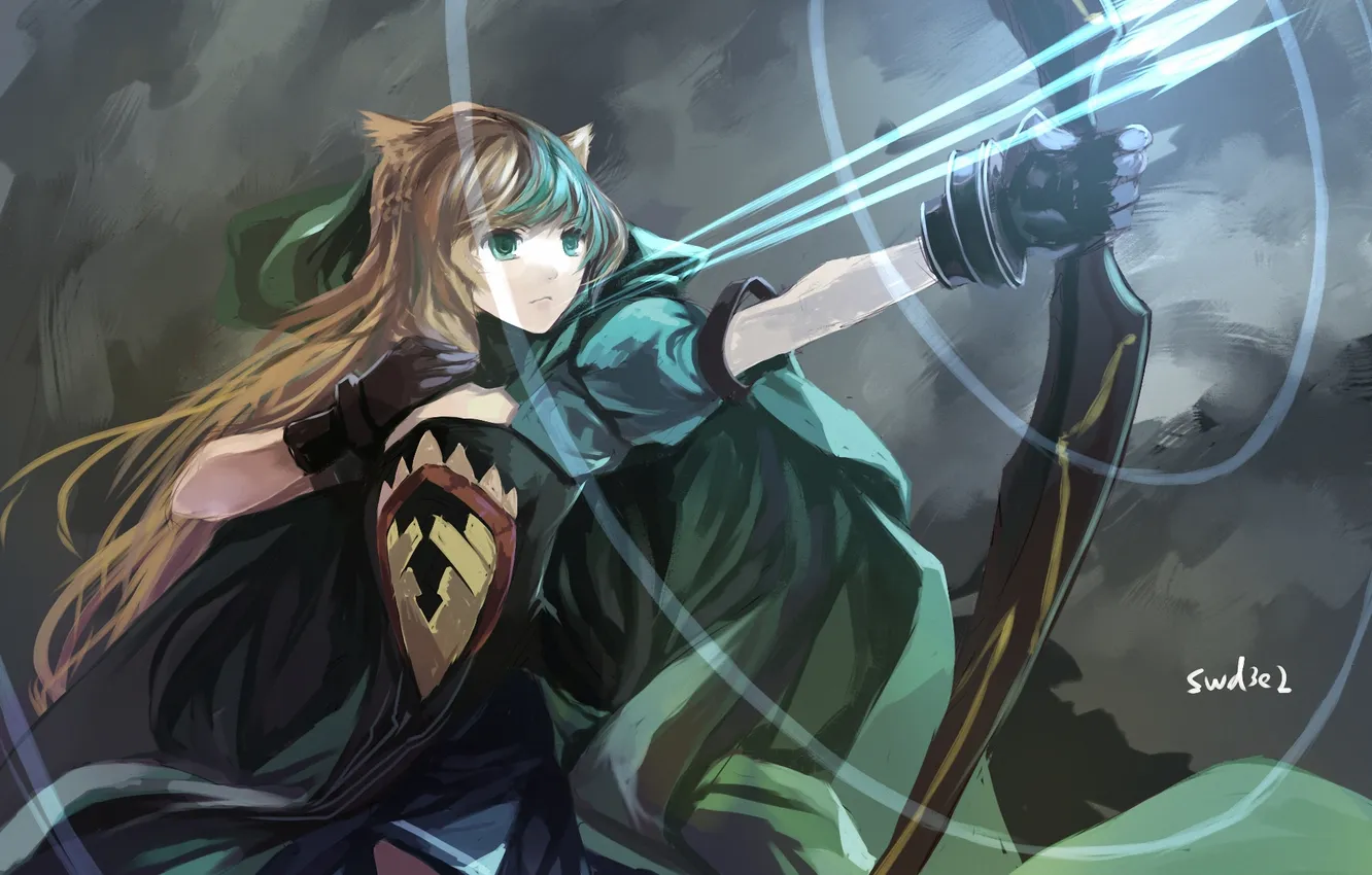 Photo wallpaper girl, bow, art, arrows, swd3e2, Atalanta, Fate/Apocrypha