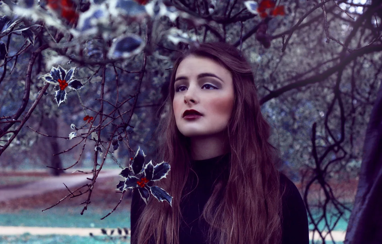 Photo wallpaper look, girl, background