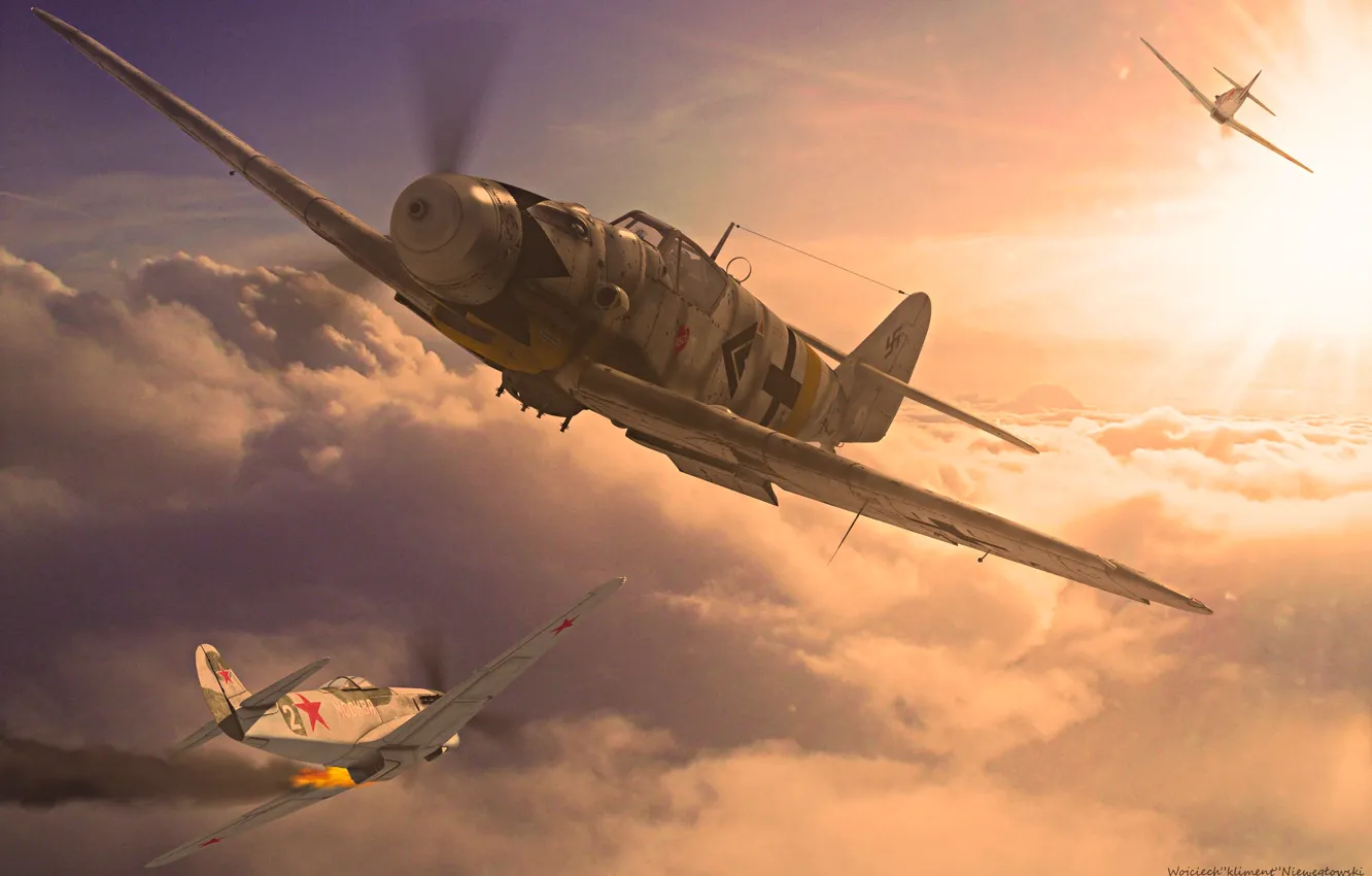 Photo wallpaper Messerschmitt, Air force, The second World war, Erich "Bubi" Hartmann, Bf.109G-14, Bf-109G