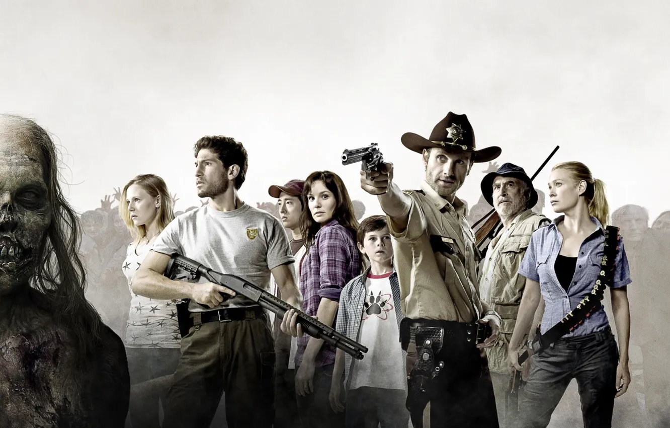 Photo wallpaper zombies, dead walking, The walking dead