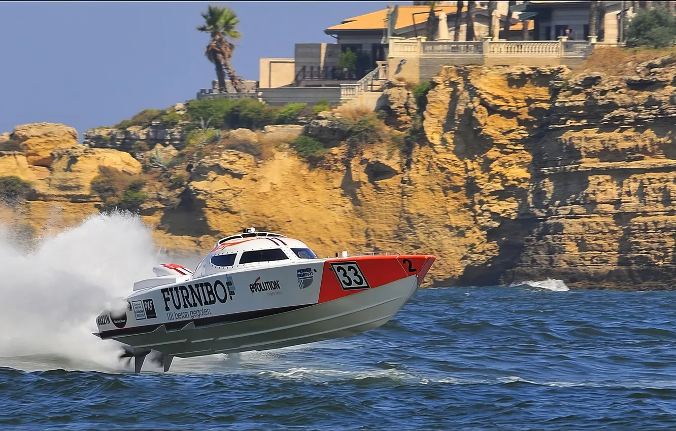 Photo wallpaper race, boat, speed