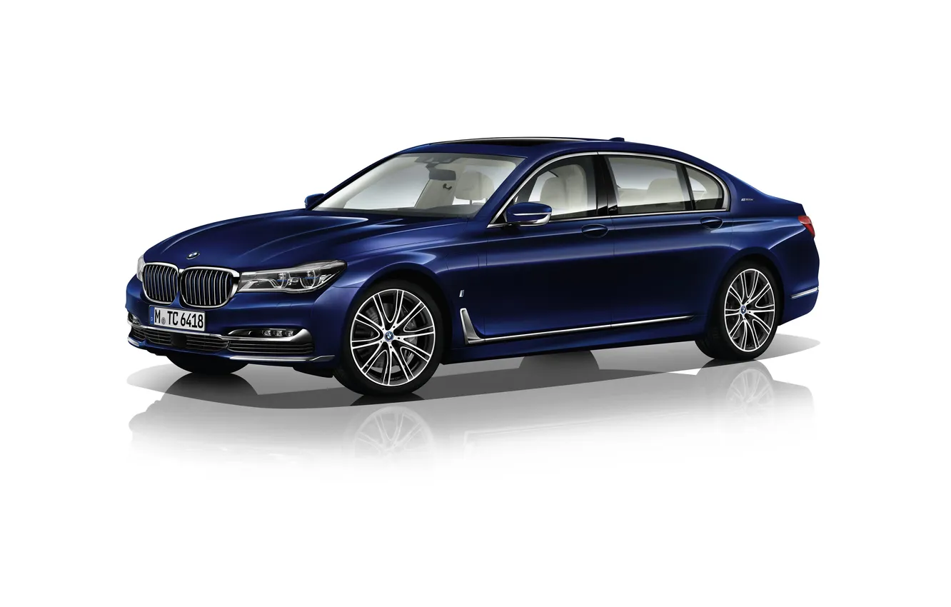 Photo wallpaper BMW, BMW, white background, sedan, 7-Series, G11