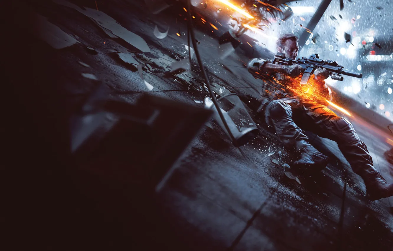 Photo wallpaper light, lights, weapons, soldiers, gloves, equipment, military, the vest