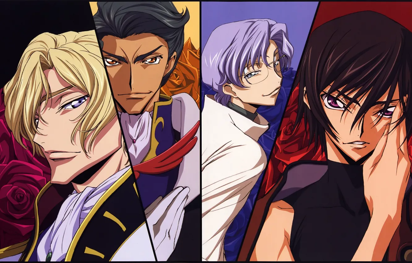 Photo wallpaper look, glasses, guy, Code Geass, code geass, lelouch lamperouge, uniform, Code Geass: Lelouch of the …