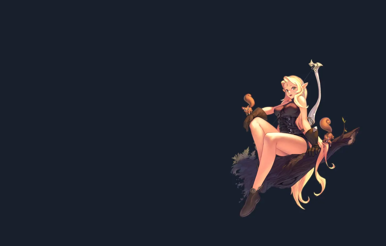 Photo wallpaper girl, elf, art, fantasy