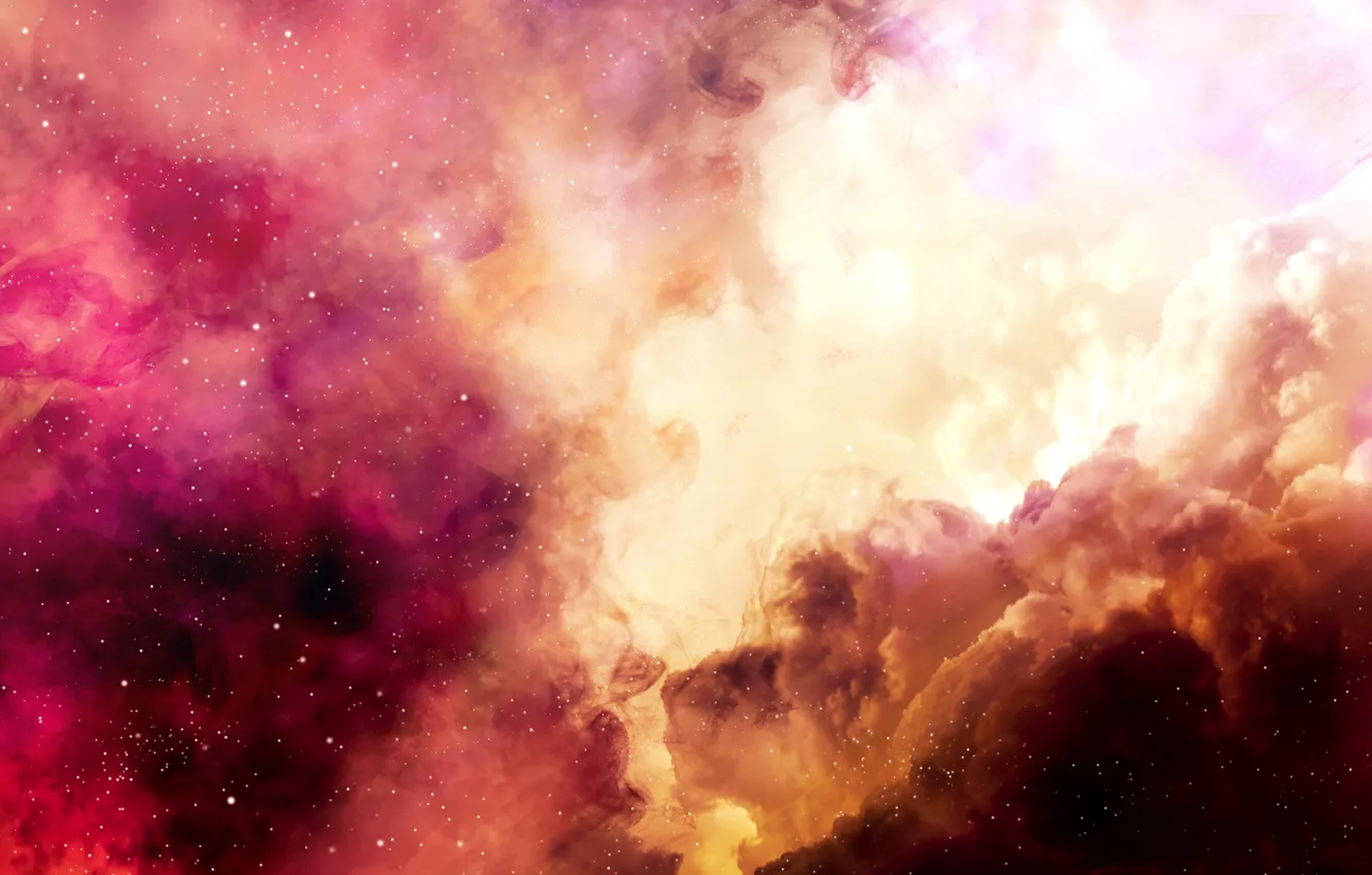 Photo wallpaper space, stars, nebula, art