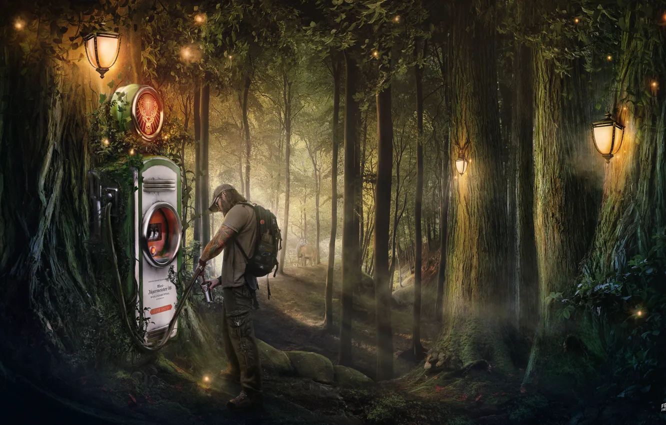 Photo wallpaper design, style, hard, work, PRO, jagermeister, Feel Factory