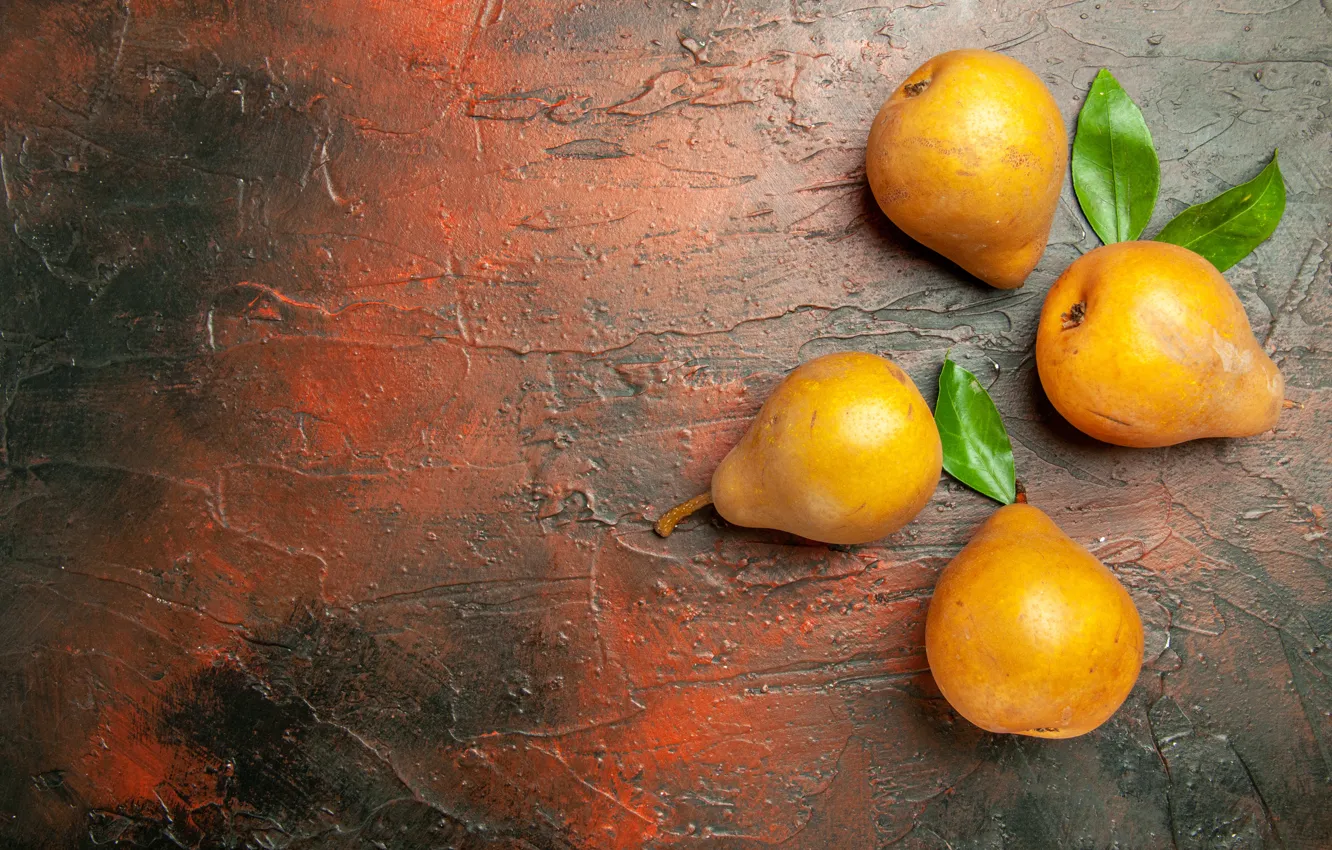 Photo wallpaper background, pear, four