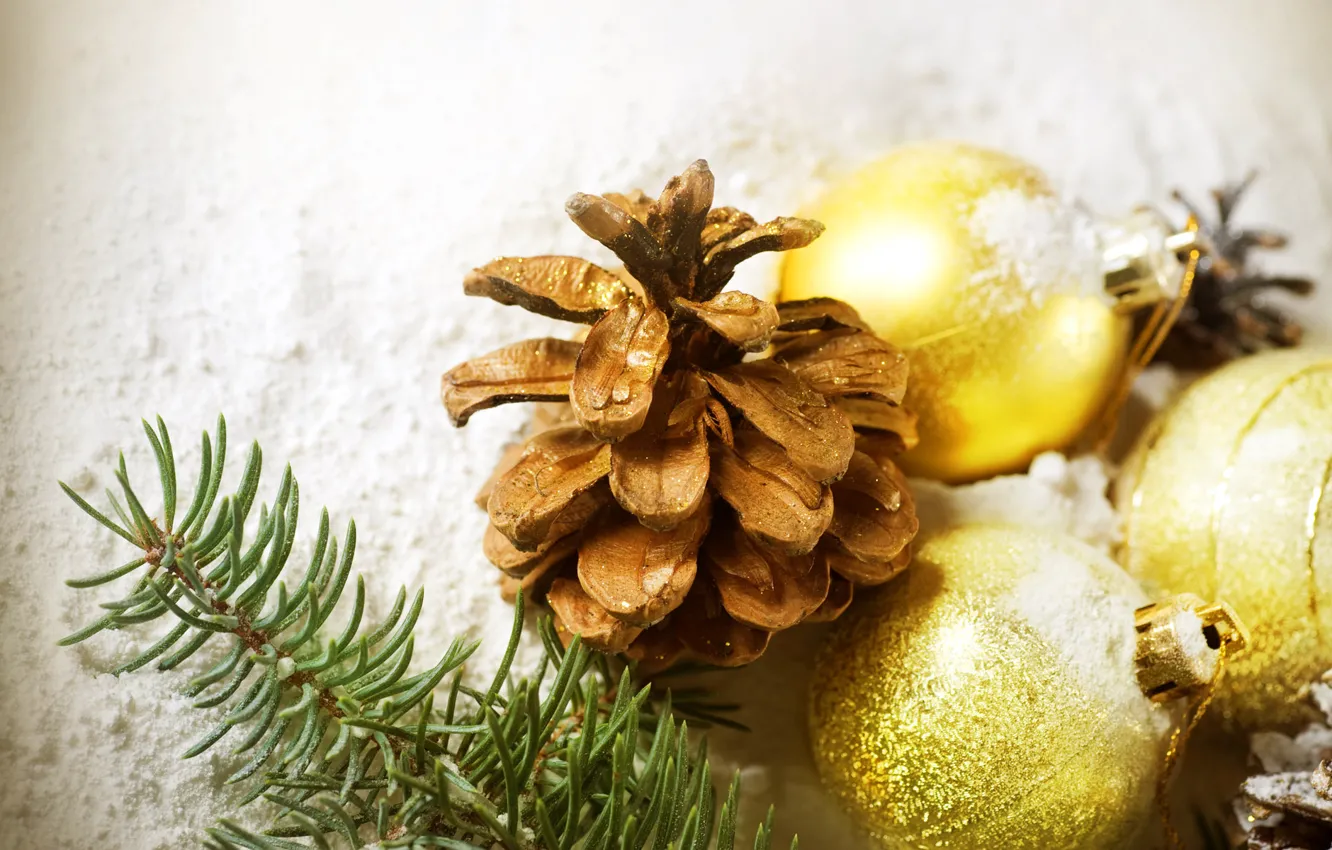 Photo wallpaper holiday, new year, bumps, New Year, Christmas balls