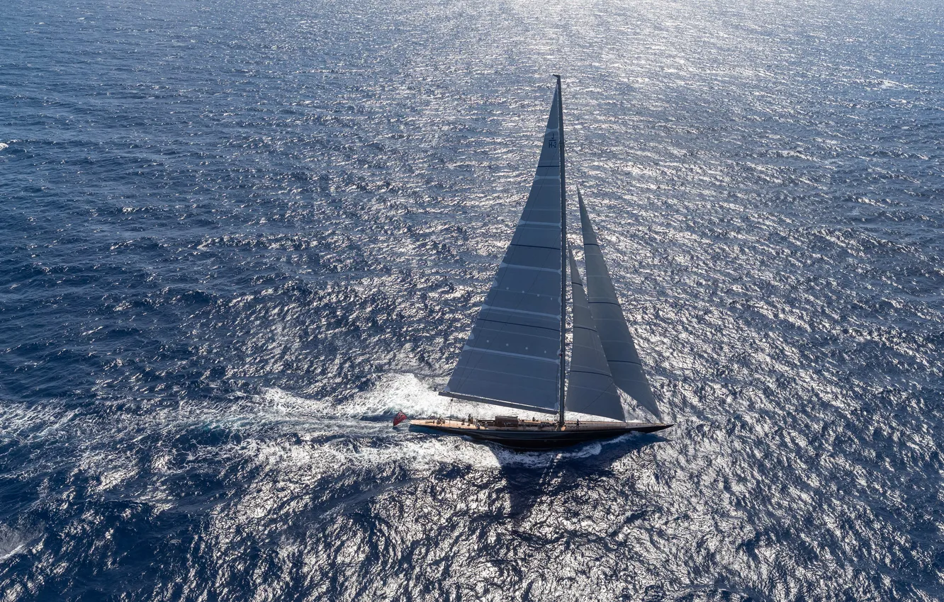 Photo wallpaper the way, movement, the ocean, speed, team, sails, the crew, the