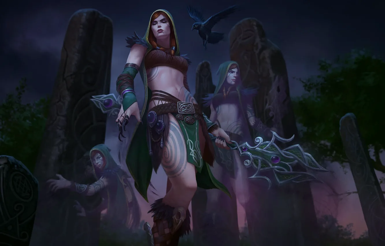 Photo wallpaper girl, graves, the game, Smite