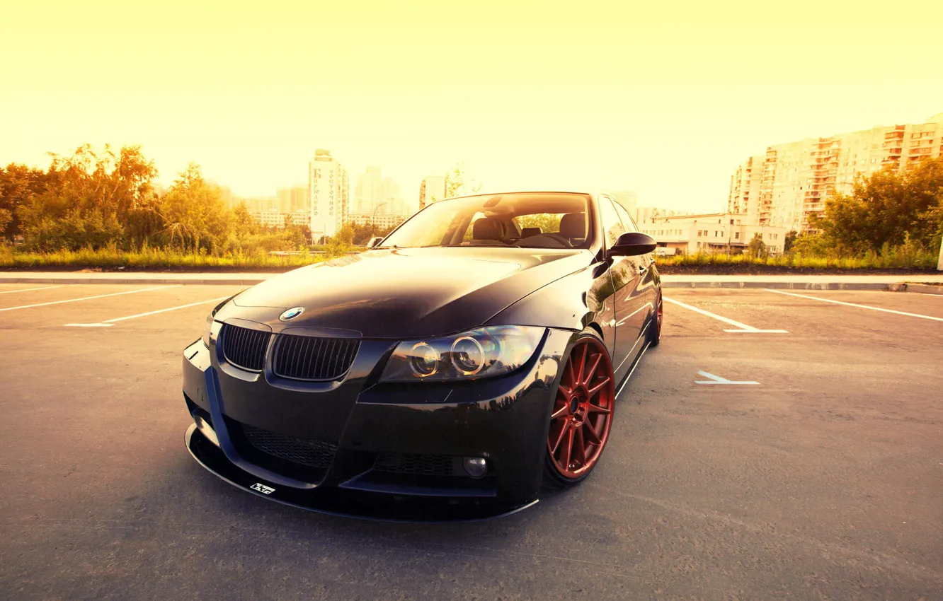 Photo wallpaper BMW, low, 3 series, E90