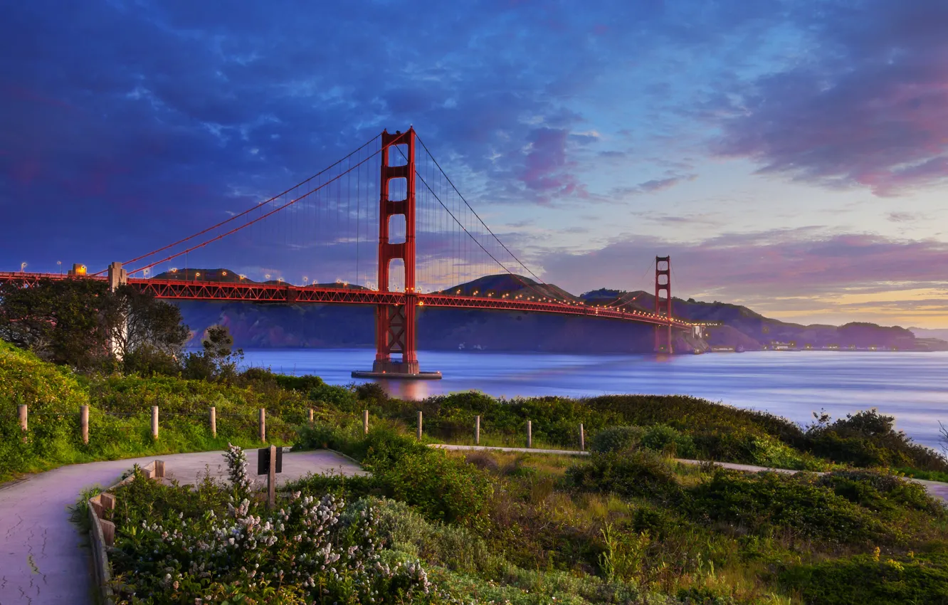 Photo wallpaper San Francisco, Golden Gate Bridge, San Francisco, the Golden Gate Strait, The Golden Gate Bridge, …