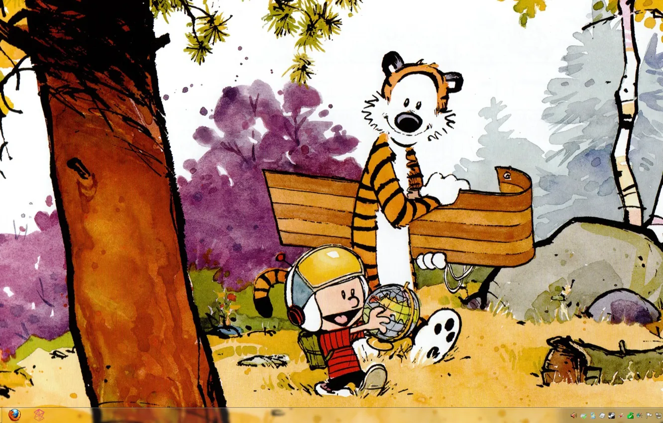 Photo wallpaper forest, figure, children's