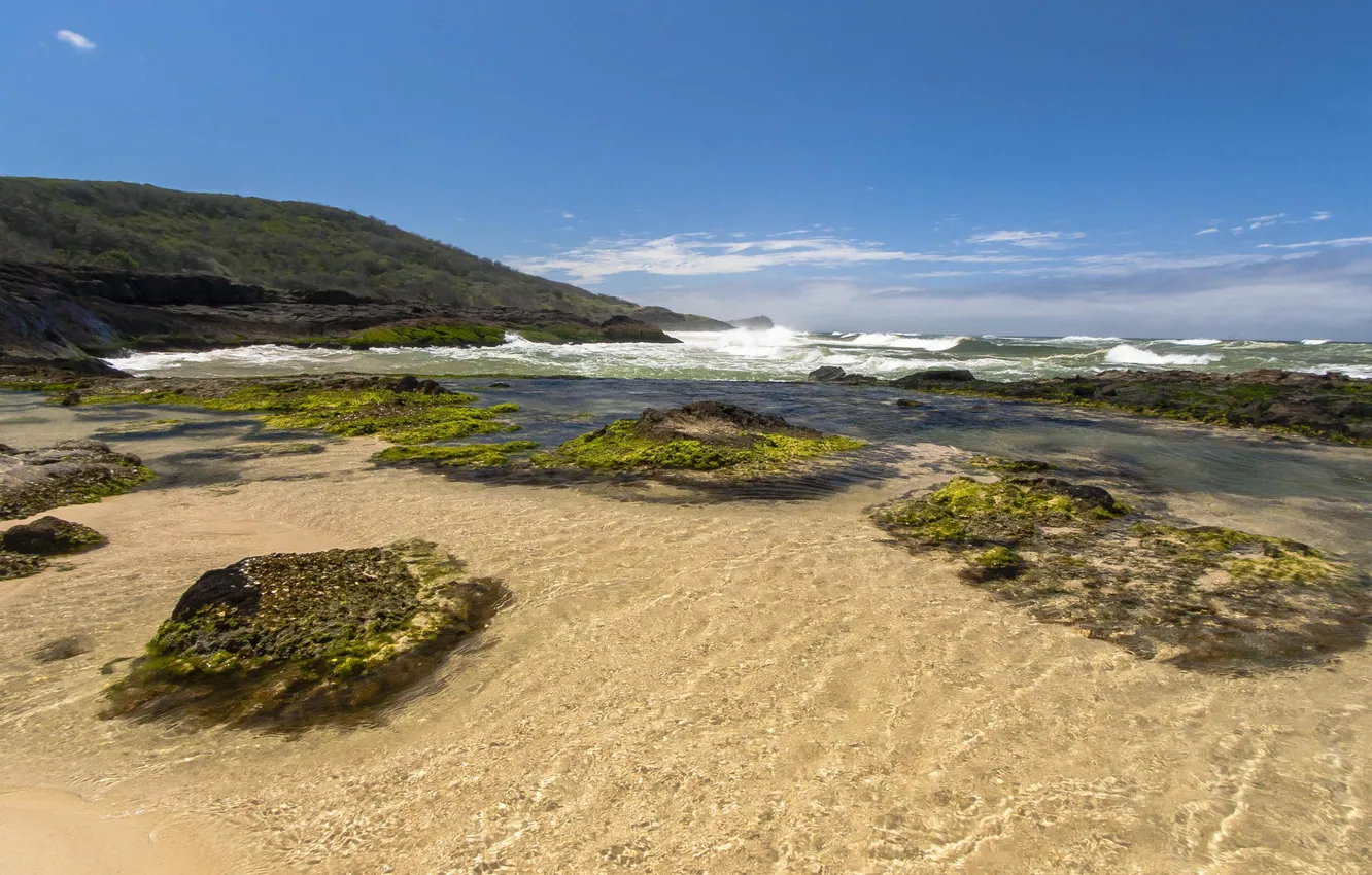 Photo wallpaper sea, beach, summer, nature, stones