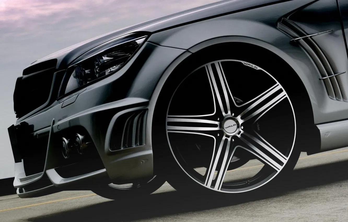 Photo wallpaper Mercedes-Benz, drives, black, WALD, Edition, C-Class, w204, bisson