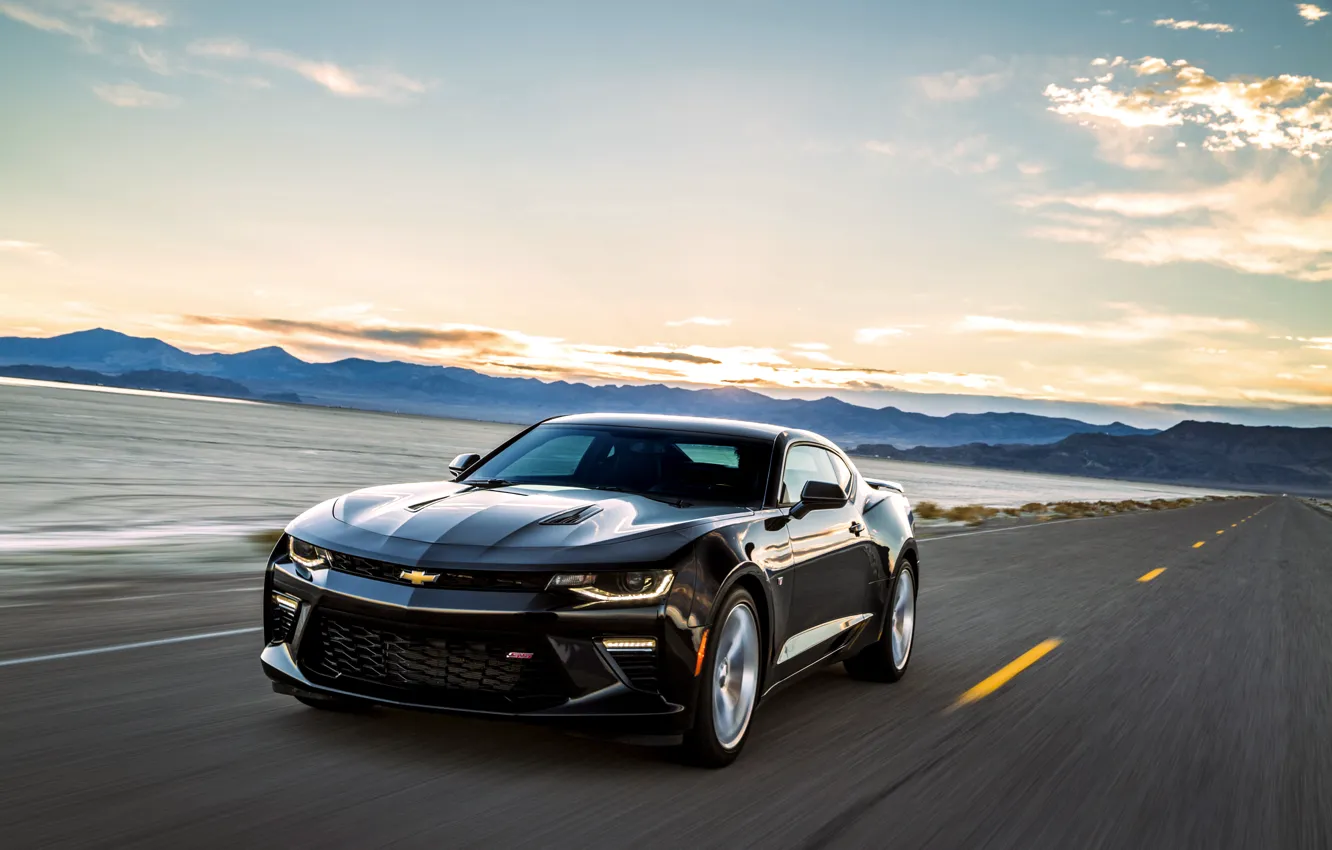 Photo wallpaper black, Chevrolet, Camaro, Chevrolet, Black, Camaro