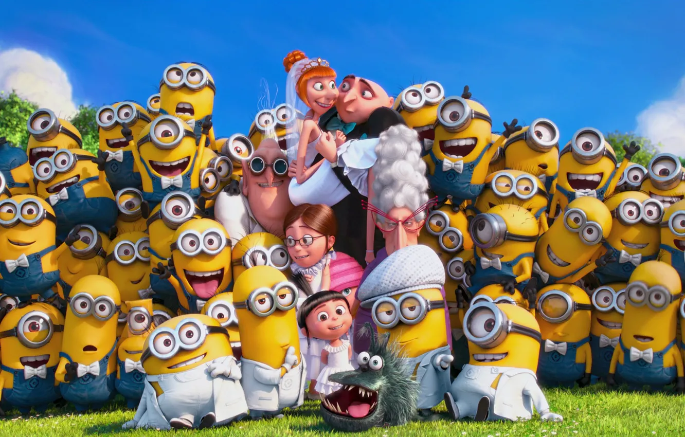 Photo wallpaper photo, wedding, despicable me, Minions, Despicable Me 2, minion, Gru
