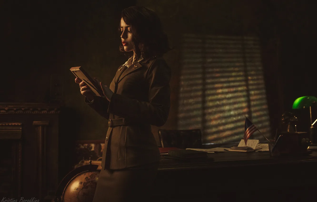 Photo wallpaper the dark background, photoshoot, Catherine Semadeni, Kristina Borodkina