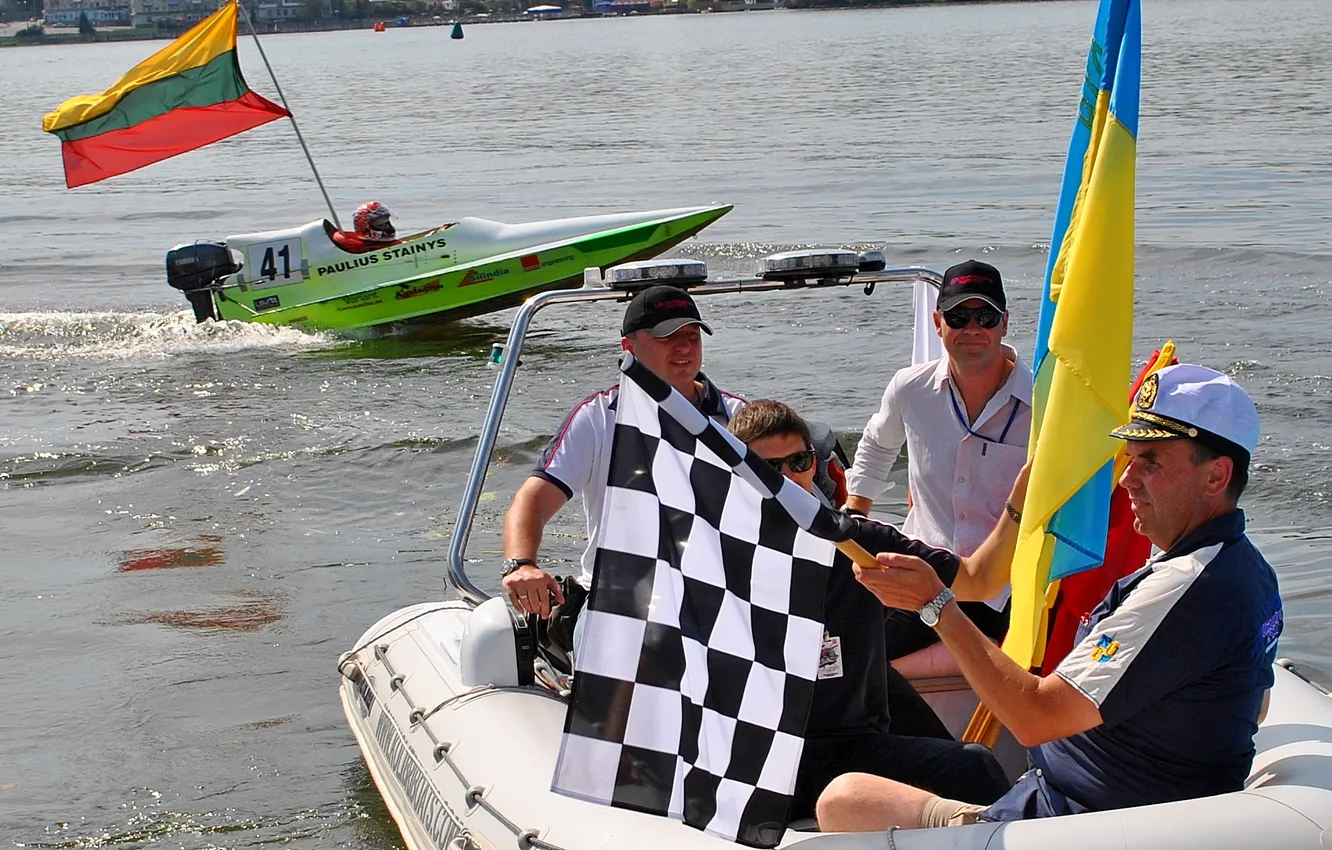 Photo wallpaper race, boat, speed