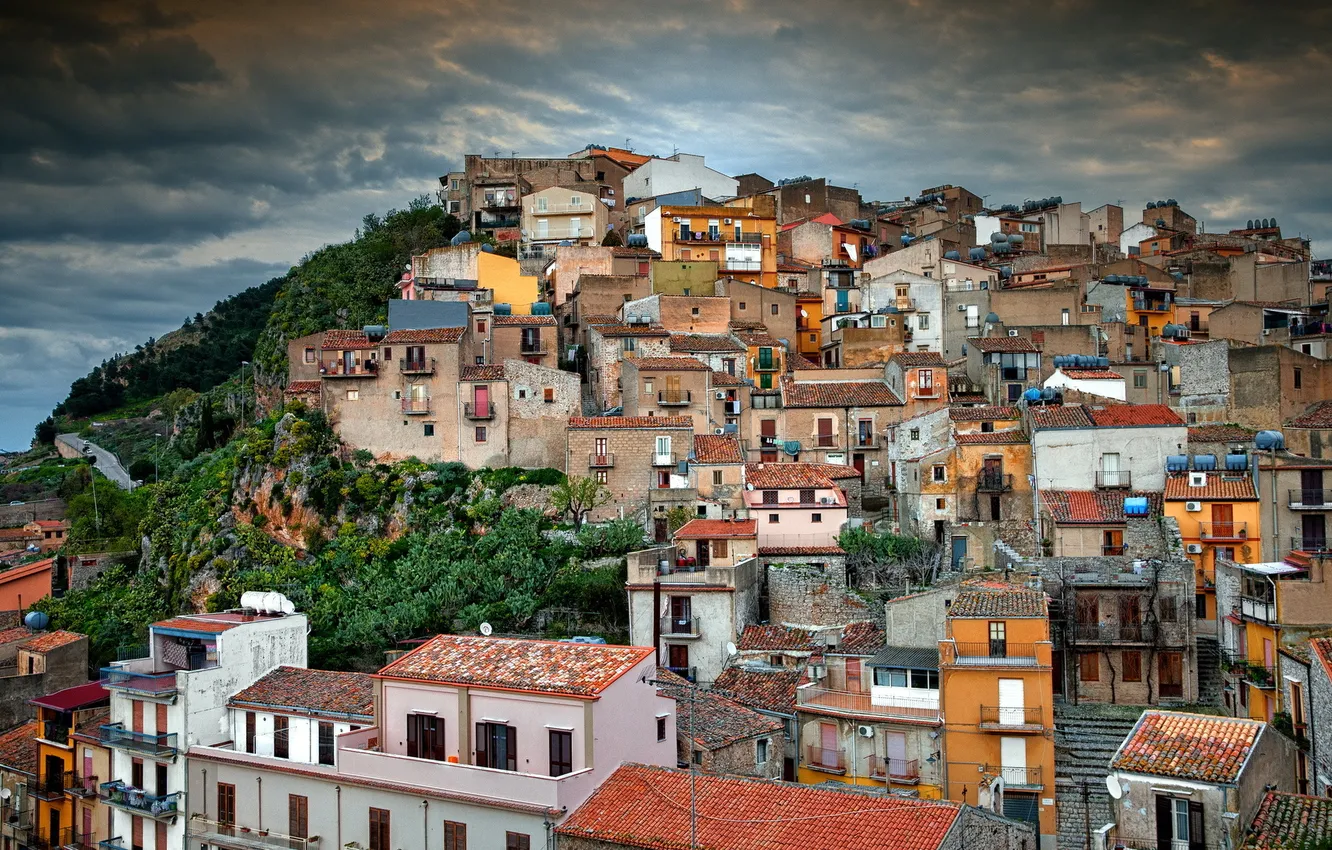 Photo wallpaper Italy, Sicily, Caccamo