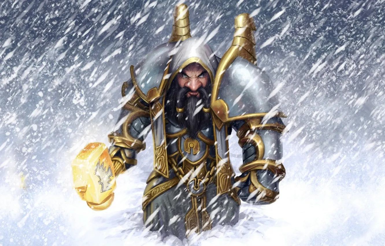 Photo wallpaper hammer, World of Warcraft, dwarf, wow