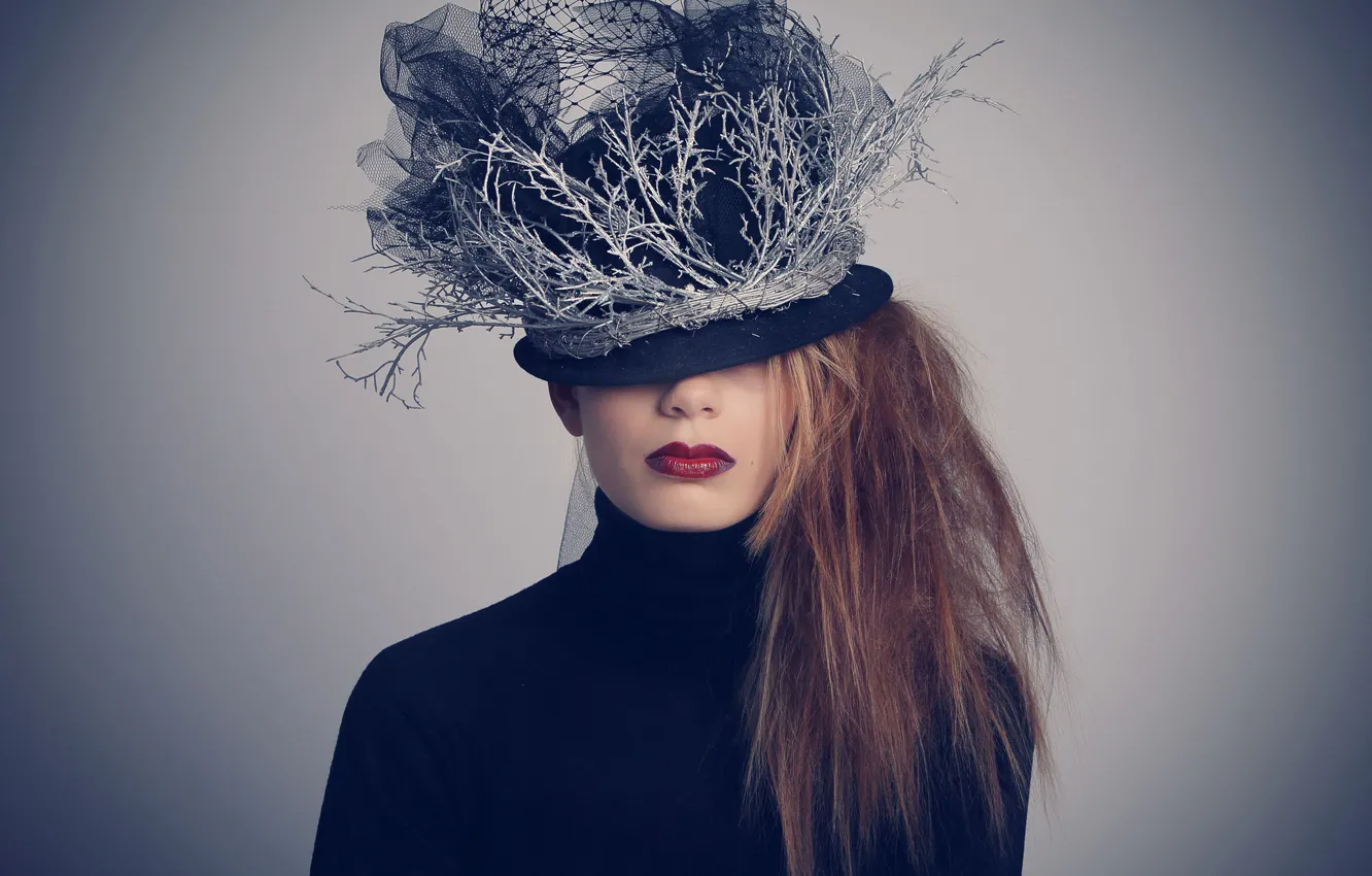 Photo wallpaper girl, style, hat