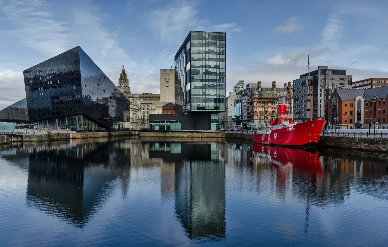 Photo wallpaper ship, England, home, port, Liverpool