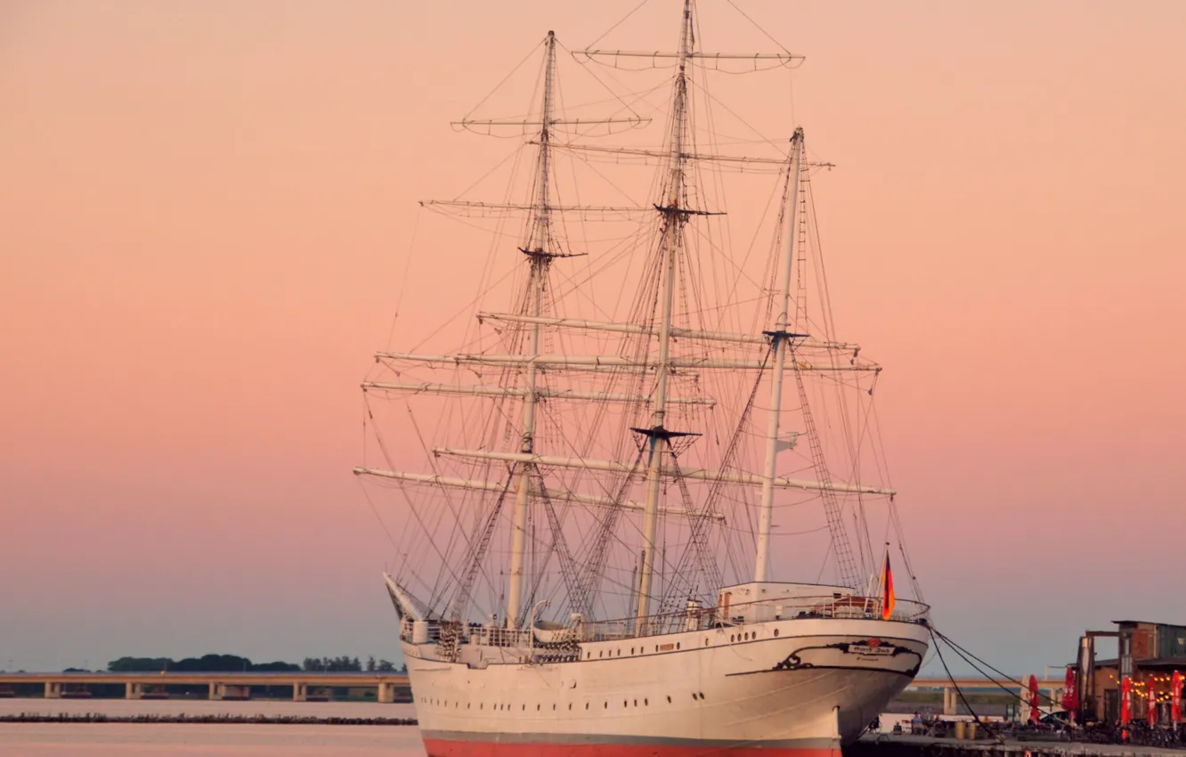 Photo wallpaper Germany, Museum, bark, Stralsund, Gorch Fock
