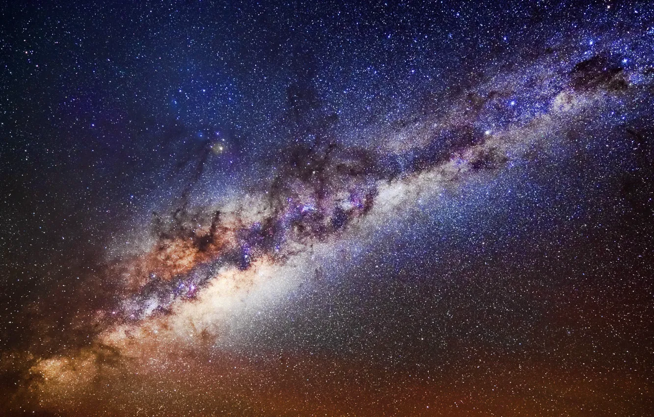 Photo wallpaper stars, planet, Nebula, galaxy