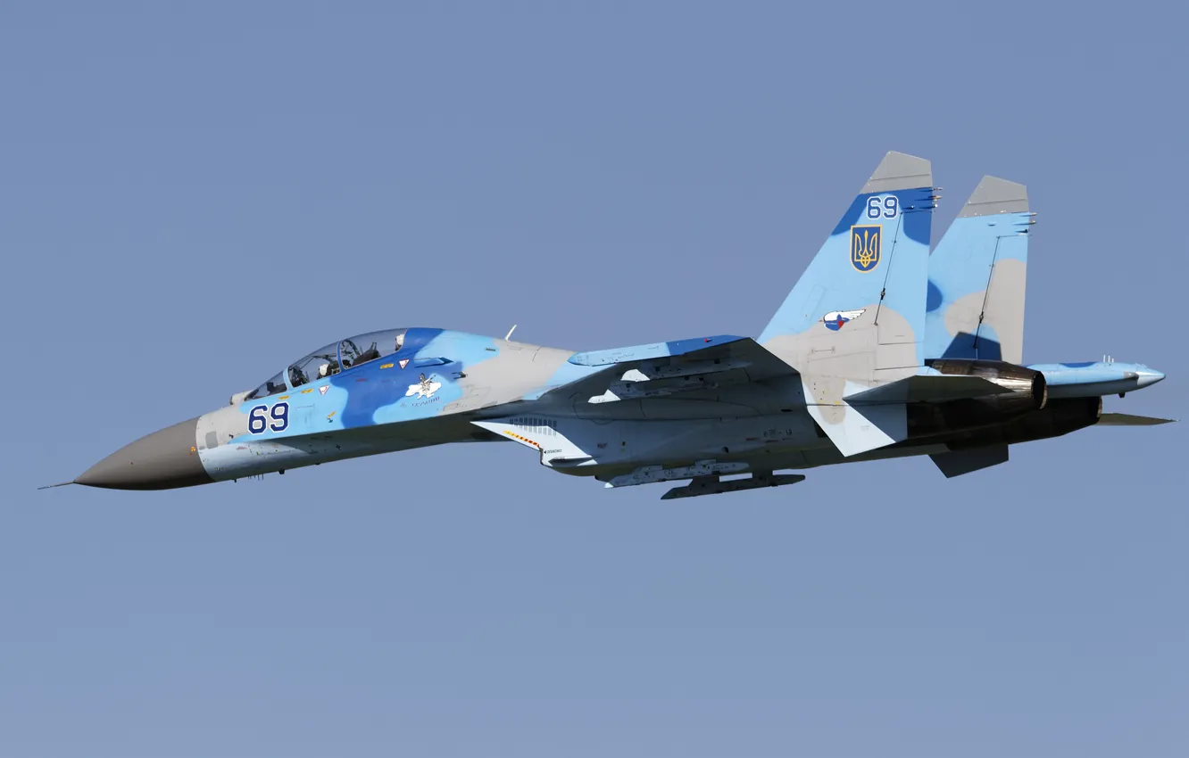 Photo wallpaper Sukhoi, Flanker, Ukrainian, Su-27UB